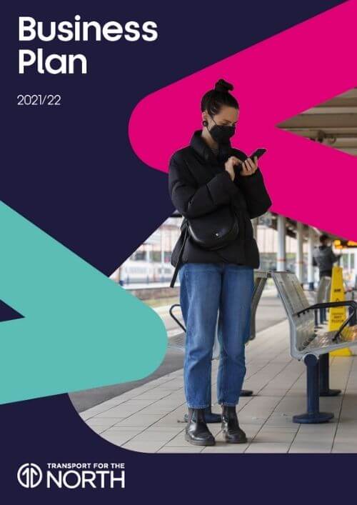 masked female on phone at station, Business Plan 2122 cover thb