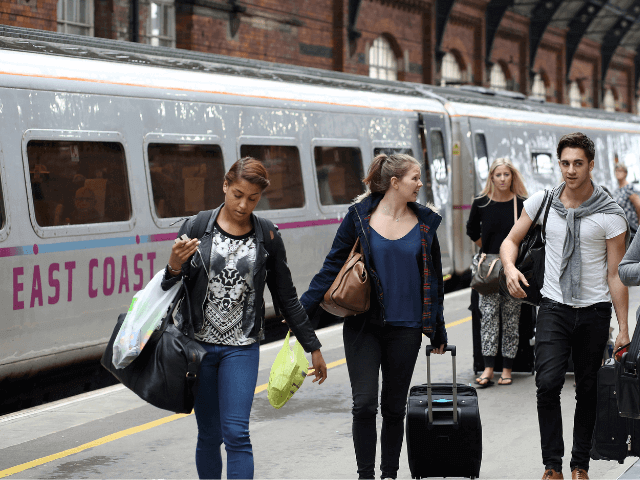 Rail passengers at Darlington Station Tees Valley