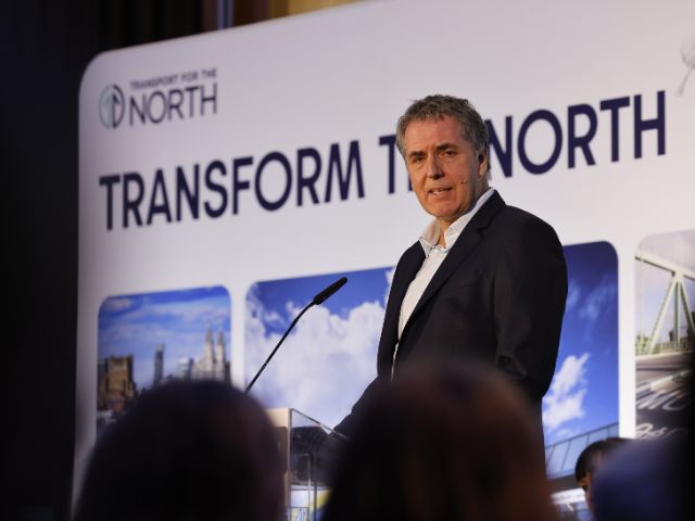 Mayor Steve Rotheram speaks during the Opening Plenary at Transport for the North's Annual Conference