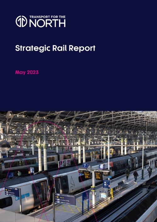 Strategic Rail Report cover with Manchester Piccadilly