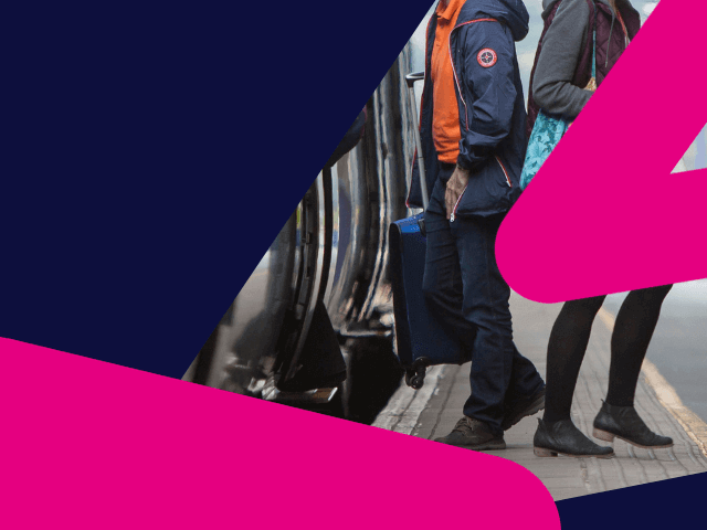 onboarding a train and alighting