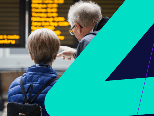 couple check destination boards